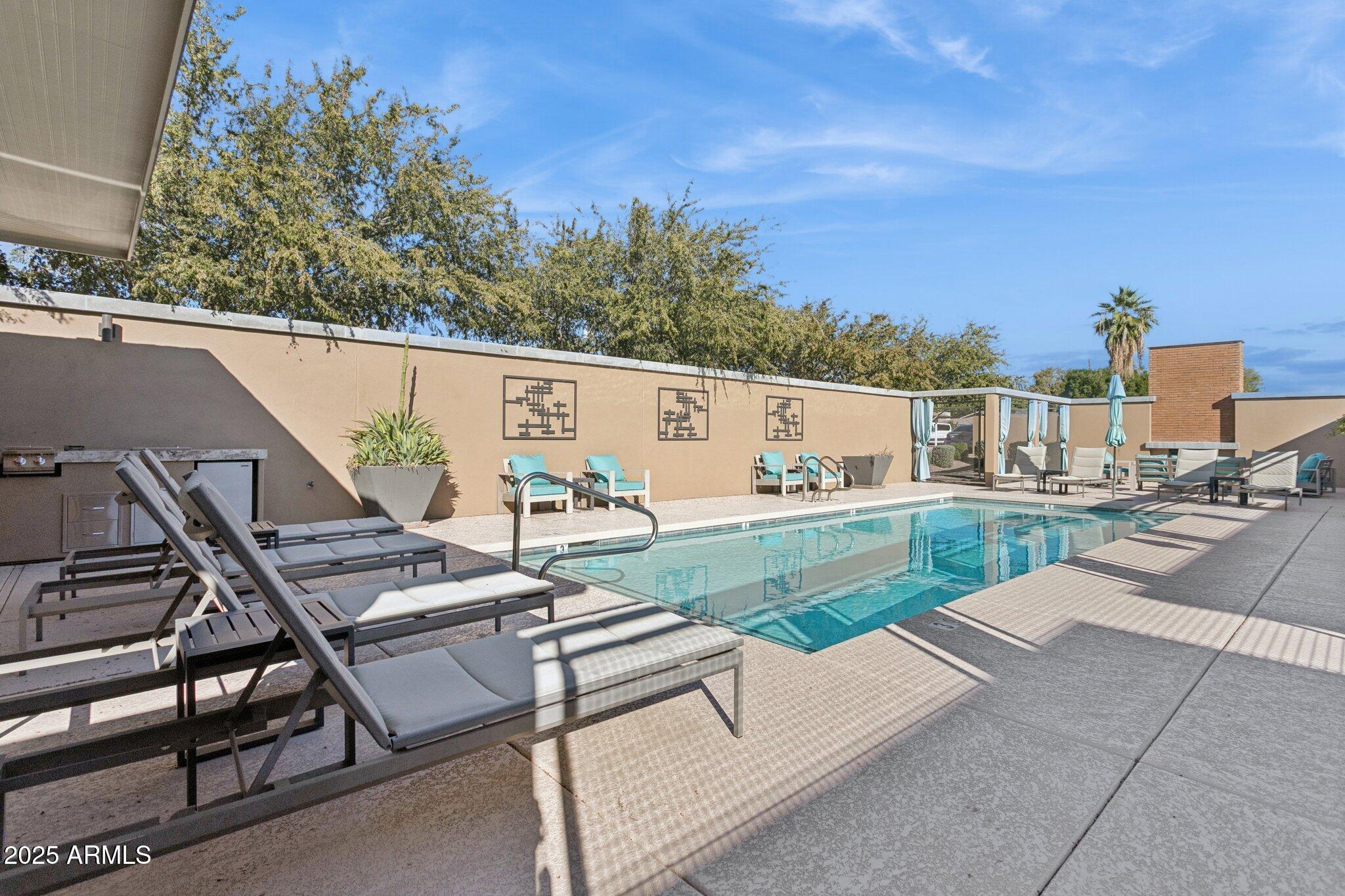 1400 East Bethany Home Road, Unit 22 Phoenix, AZ 85014 - Photo 34 of 46 a view of outdoor kitchen and outdoor space