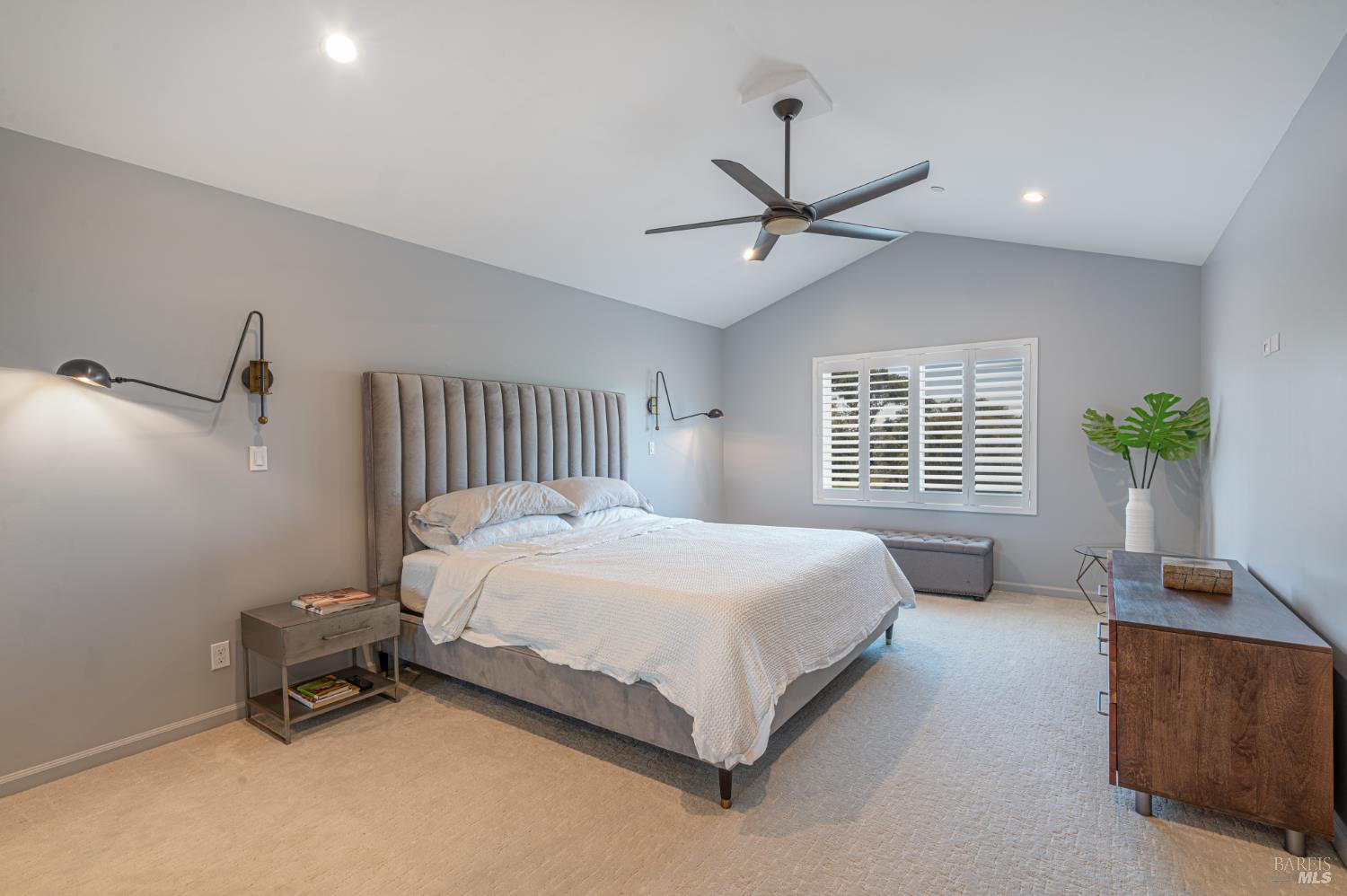 4414 Bally Bunion Lane Santa Rosa, CA 95403 - Photo 10 of 18 a bedroom with a bed and potted plant