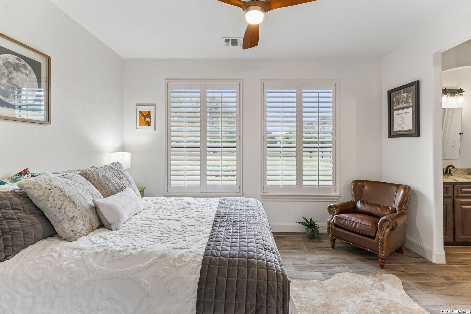 1330 Palmetto Point Spring Branch, TX 78070 - Photo 26 of 43 a bedroom with a bed and a couch