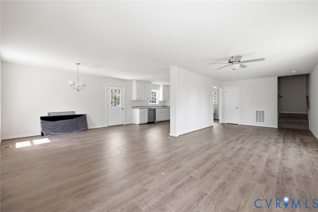 8440 Railroad Bed Road Carson, VA 23830 - Photo 28 of 39 Open-concept living area featuring wood-finish flo