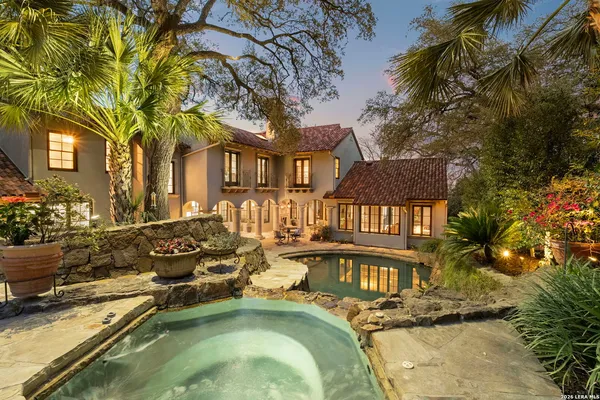 a view of a park with tree s