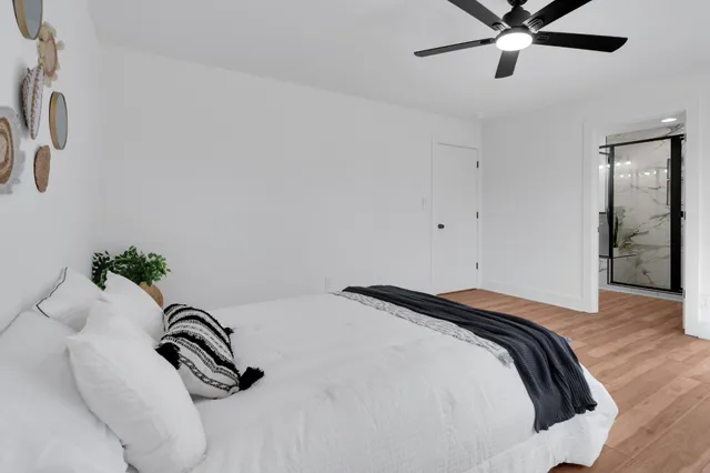 a house with trees in front of it