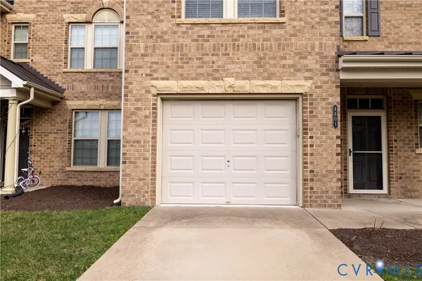 front view of a brick house