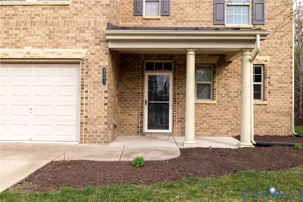 front view of a brick house