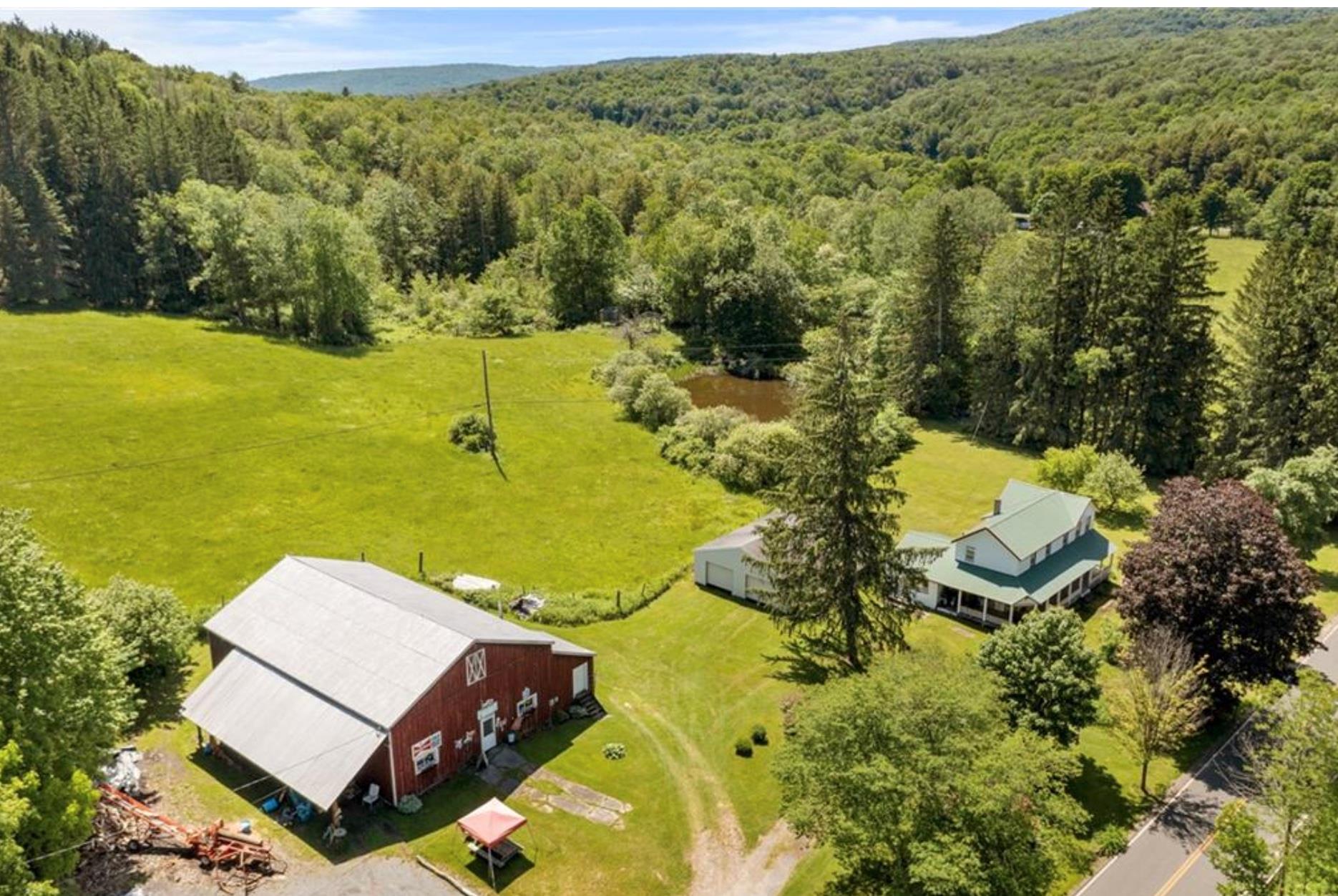 2018 Beaverkill Road Livingston Manor, NY 12758 - Photo 2 of 30 View from above of property with a heavily wooded area