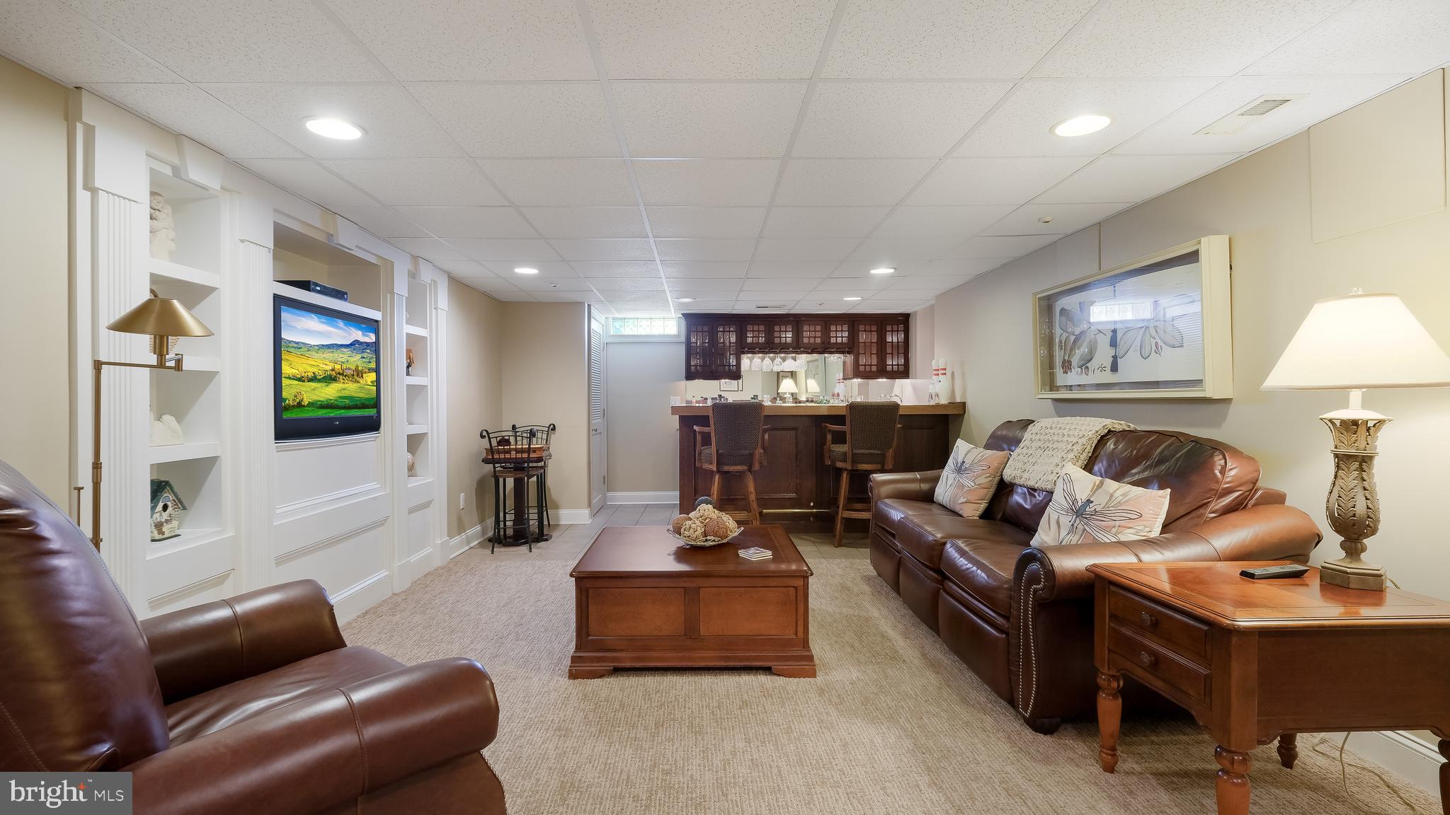 3269 Ash Mill Road Doylestown, PA 18902 - Photo 54 of 81 Finished Rec Room in Basement, Custom Bar