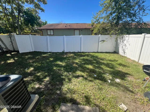 a backyard of a house