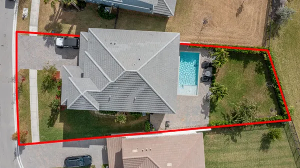 a small yard is sitting in front of a house