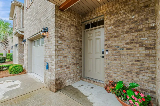 a view of a wooden door