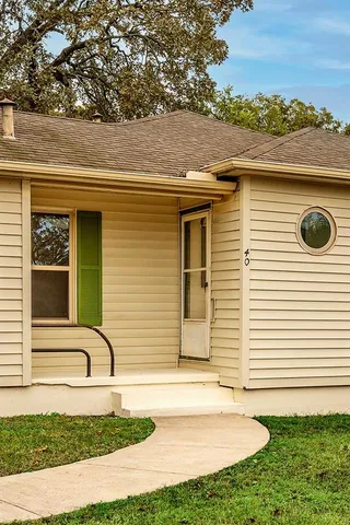 a front view of a house