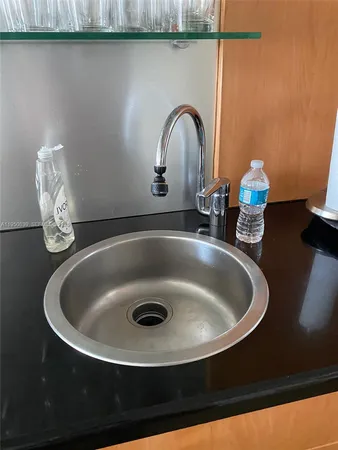 a close view of sink and tap