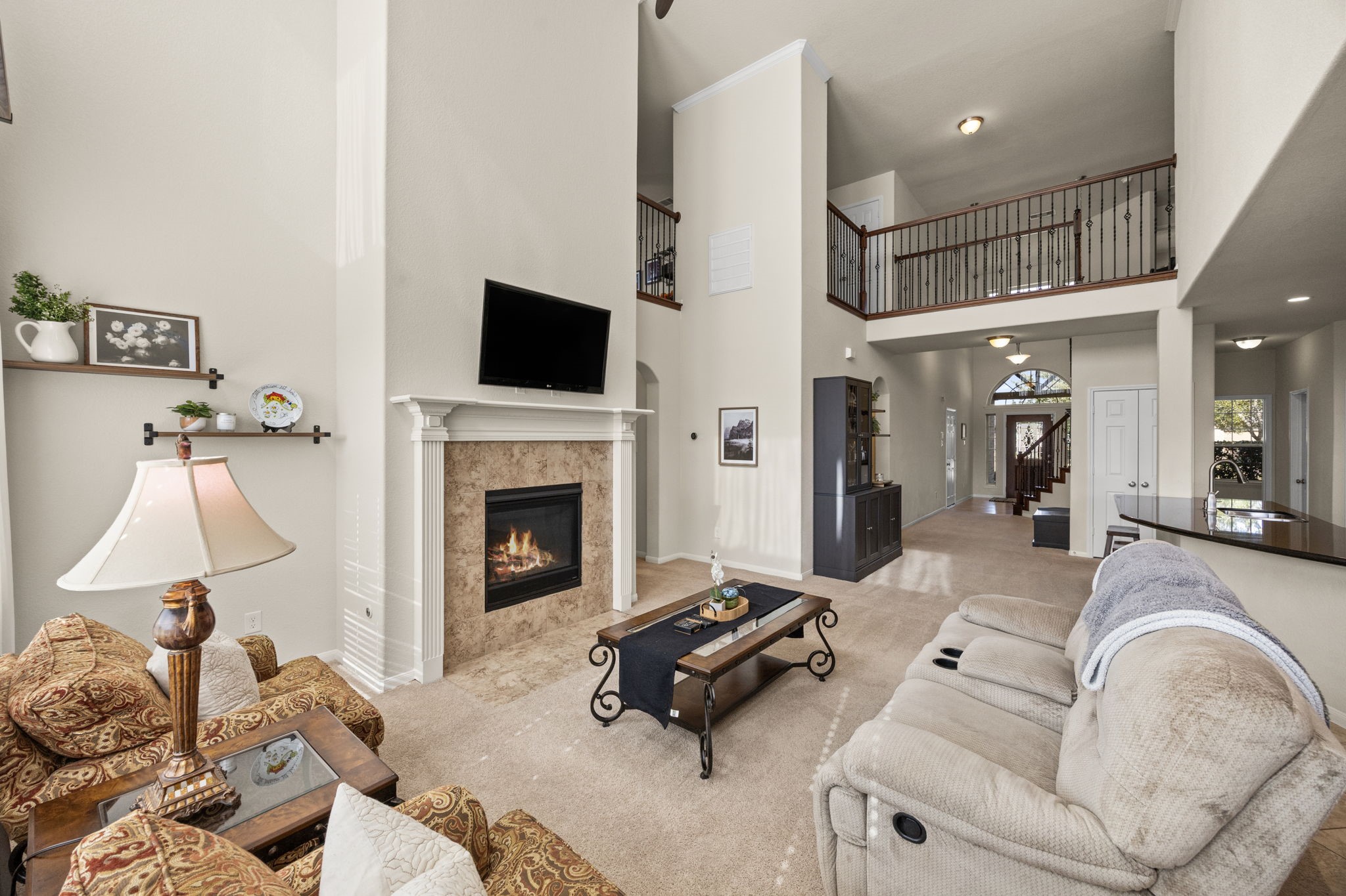 9402 Wheatfield Lane Rosenberg, TX 77469 - Photo 18 of 47 Gas-log fireplace, perfect for wintry evenings.