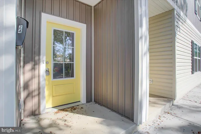 a view of a door of a house