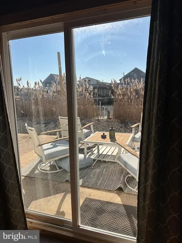 a view of a glass door with a glass door