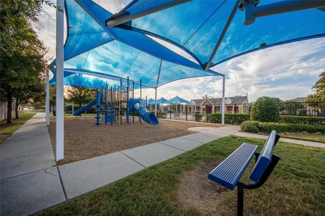 a view of yard with a slide