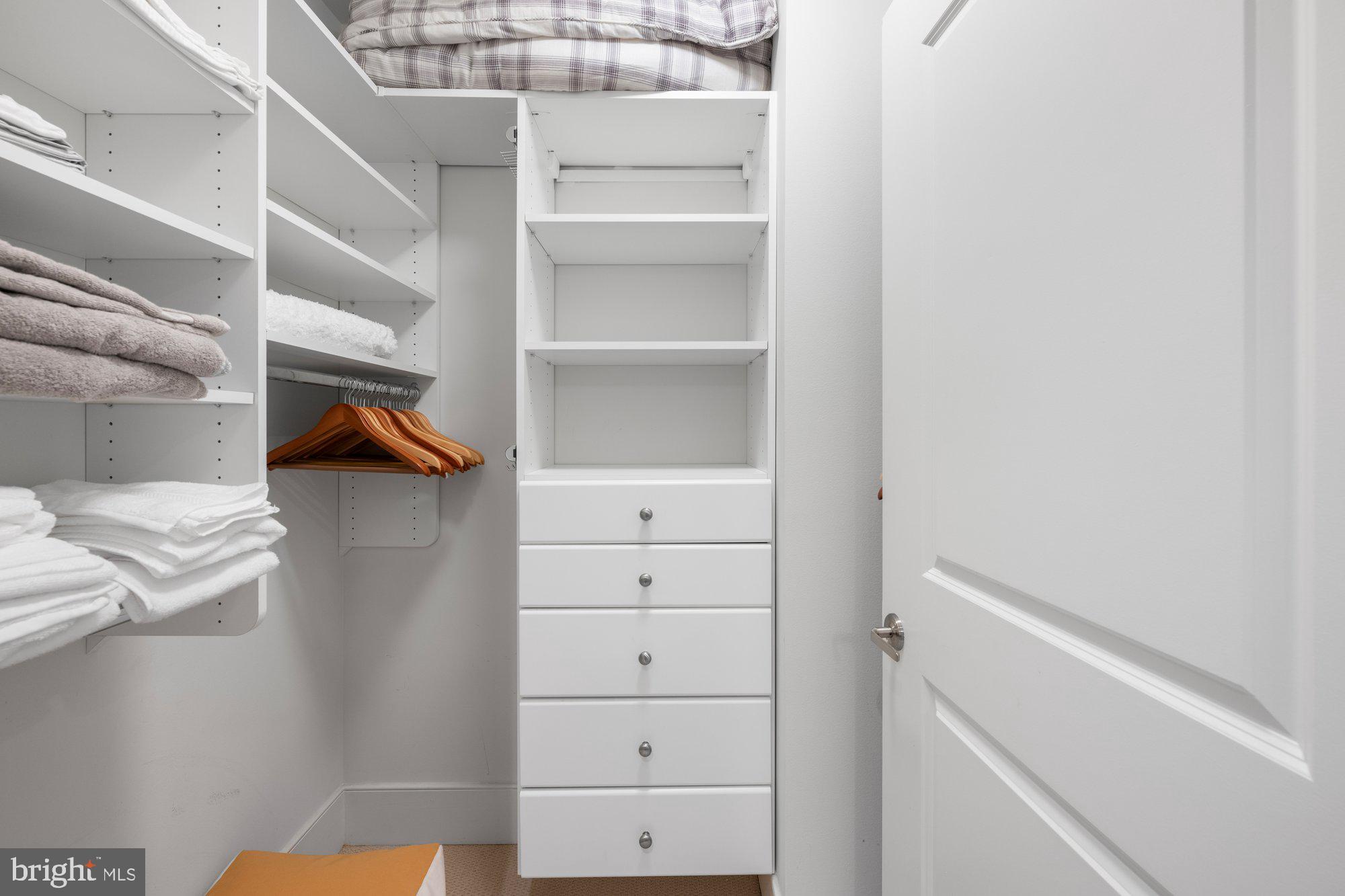 4301 Military Road Northwest, Unit 413 Washington, DC 20015 - Photo 14 of 24 Walk-in closet with custom shelving