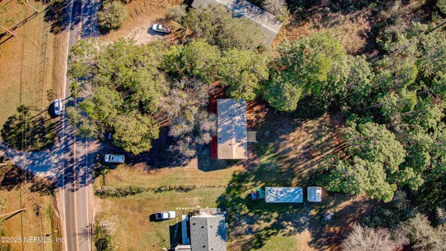 an aerial view of a beach