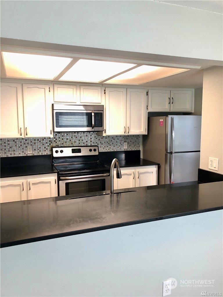 820 Cady Road, Unit B103 Everett, WA 98203 - Photo 8 of 16 a kitchen with stainless steel appliances and a counter top space