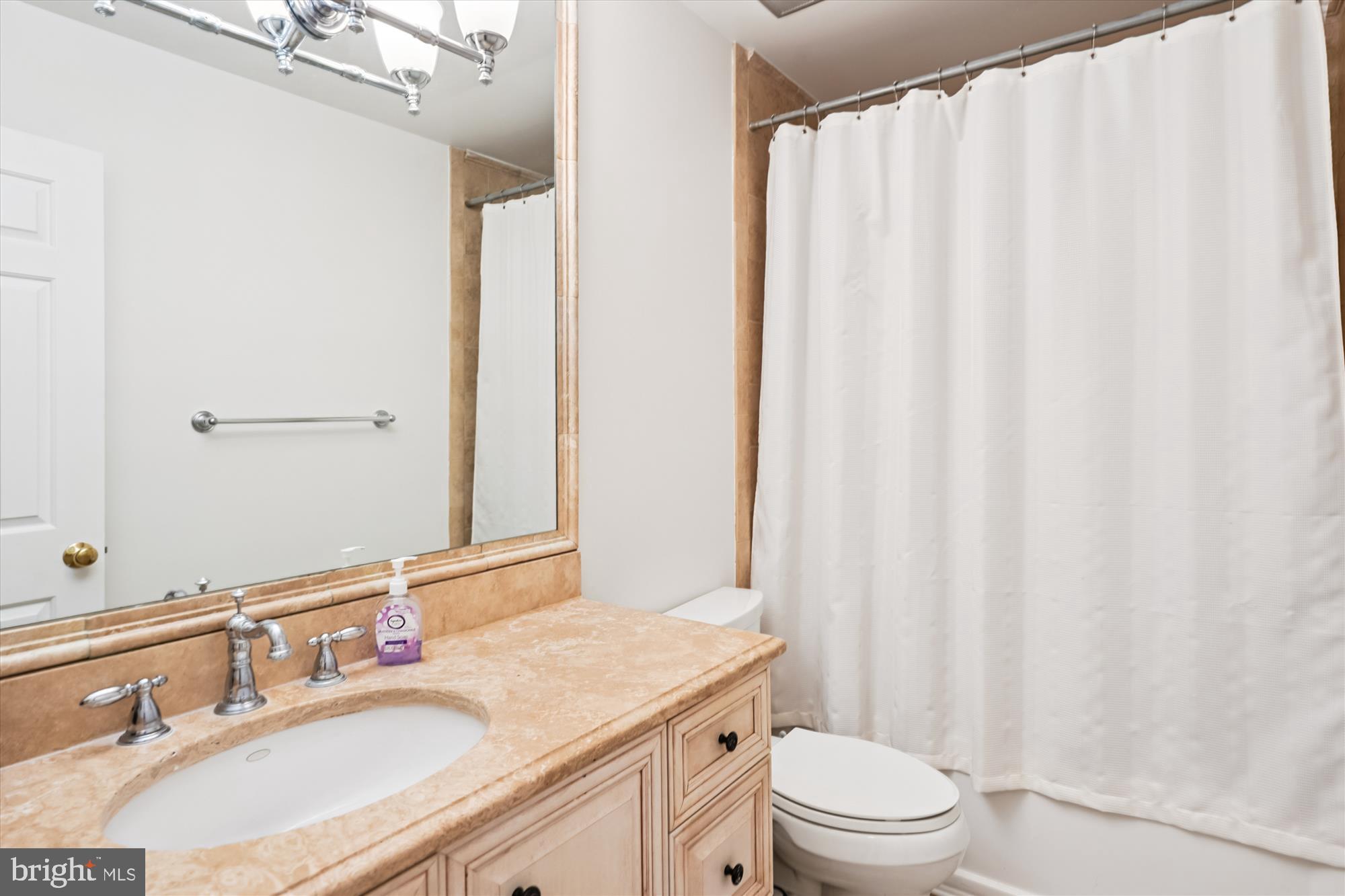 3922 North Glebe Road Arlington, VA 22207 - Photo 33 of 46 a bathroom with a sink a toilet and a mirror