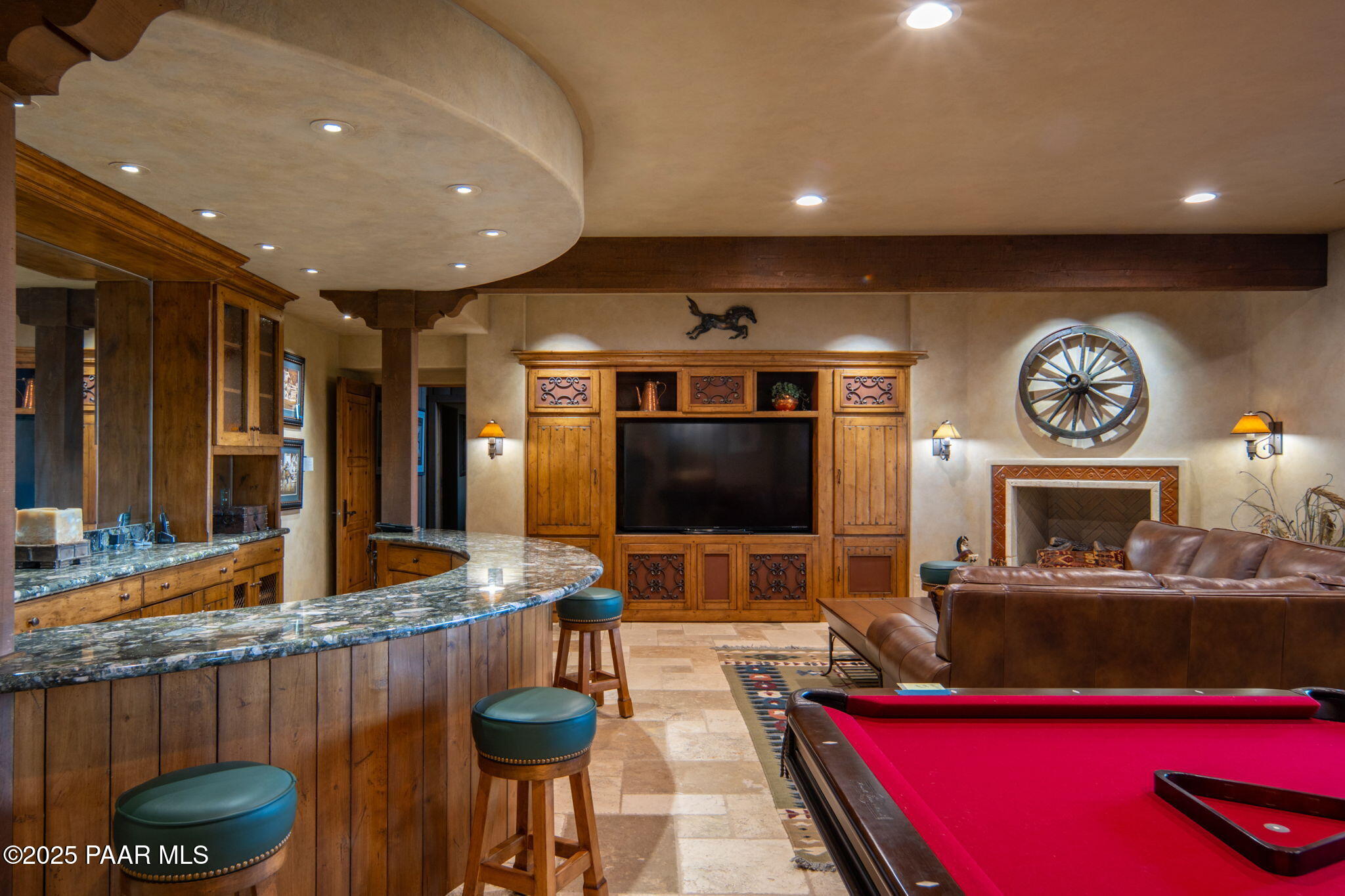 2158 Forest Mountain Road Prescott, AZ 86303 - Photo 54 of 68 a living room with furniture and a flat screen tv