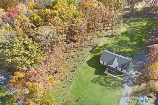a view of a yard with a trees