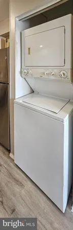 a close view of washer and dryer