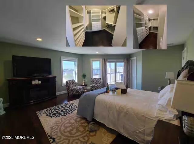 431 Hiering Avenue Seaside Heights, NJ 08751 - Photo 19 of 32 a bedroom with a bed a mirror on dresser and a flat screen tv