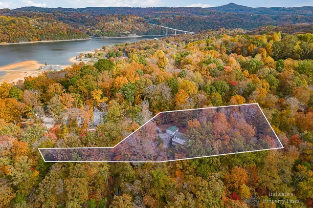 a view of lake and mountain