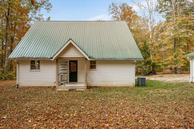 a view of a garage with storage