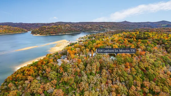 a view of lake and mountain
