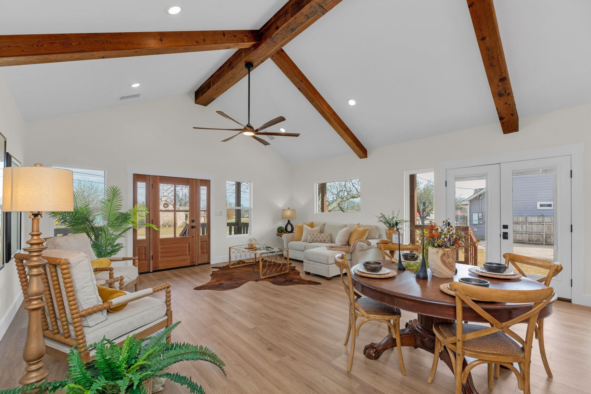 2102 South Church Street Georgetown, TX 78626 - Photo 6 of 40 72 " wood smart ceiling fan. with Tura/Alexa control. Reversible quiet DC motor.