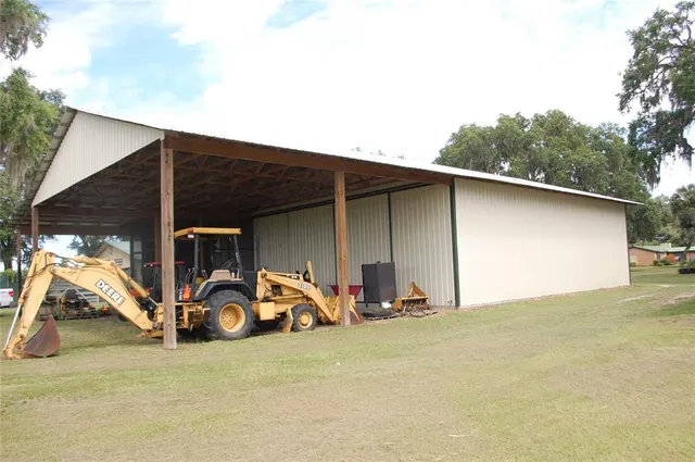 a view of car parked in garage