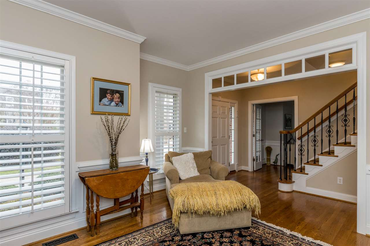 3705 Wesley Ridge Drive Apex, NC 27539 - Photo 4 of 30 Formal Dining Room or Flex Room with plantation shutters. Dining Room