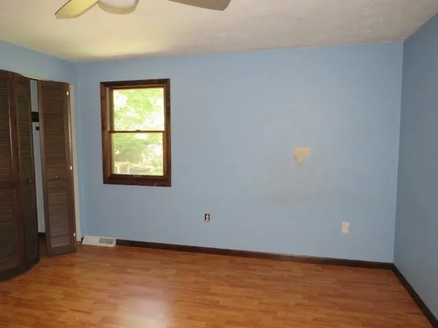 an empty room with a window