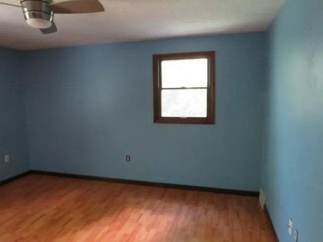 an empty room with a window