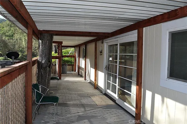 a view of a balcony