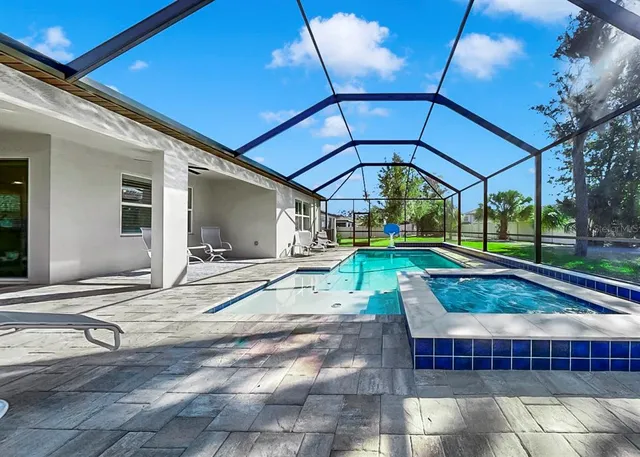 a view of yard with outdoor seating