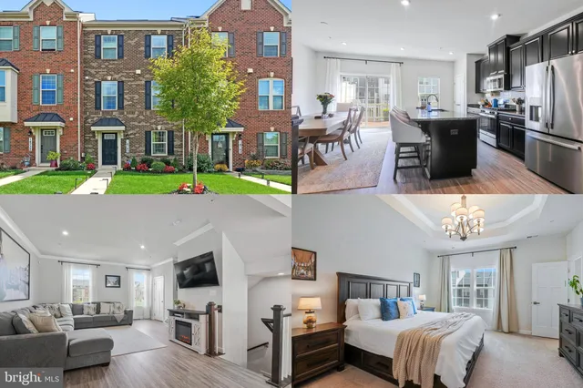a bedroom with furniture and a chandelier