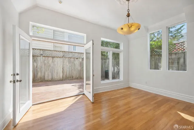 a view of a porch with a yard