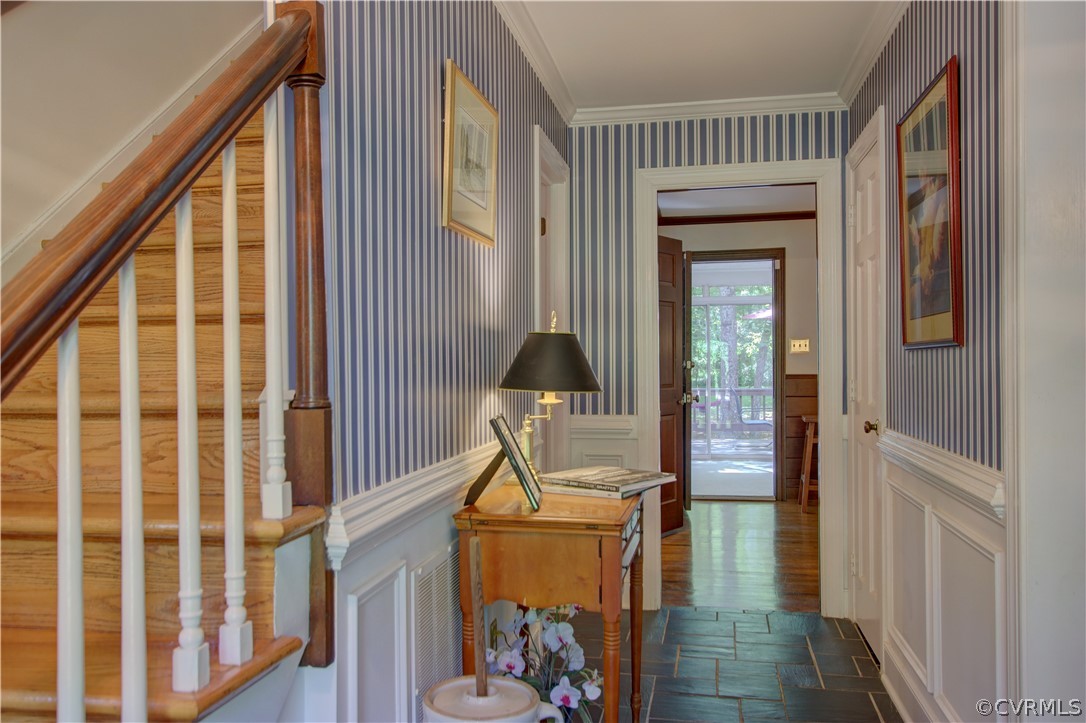 13711 Elmstead Road Midlothian, VA 23113 - Photo 8 of 47 a bedroom with wooden floor stairs and a window