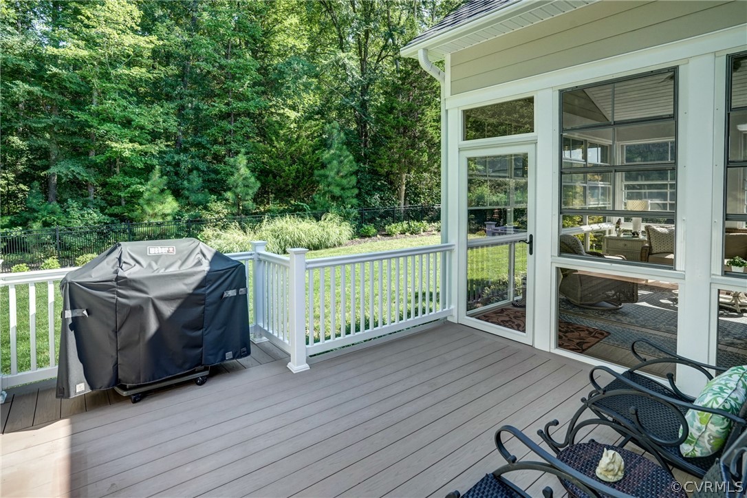 165 Button Bush Road Richmond, VA 23238 - Photo 47 of 50 a view of a deck with chair and wooden floor