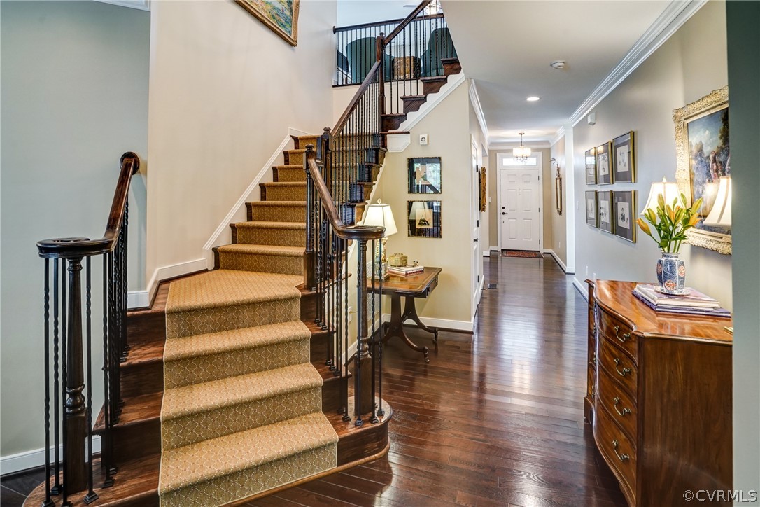 165 Button Bush Road Richmond, VA 23238 - Photo 6 of 50 a view of entryway and hall with wooden floor