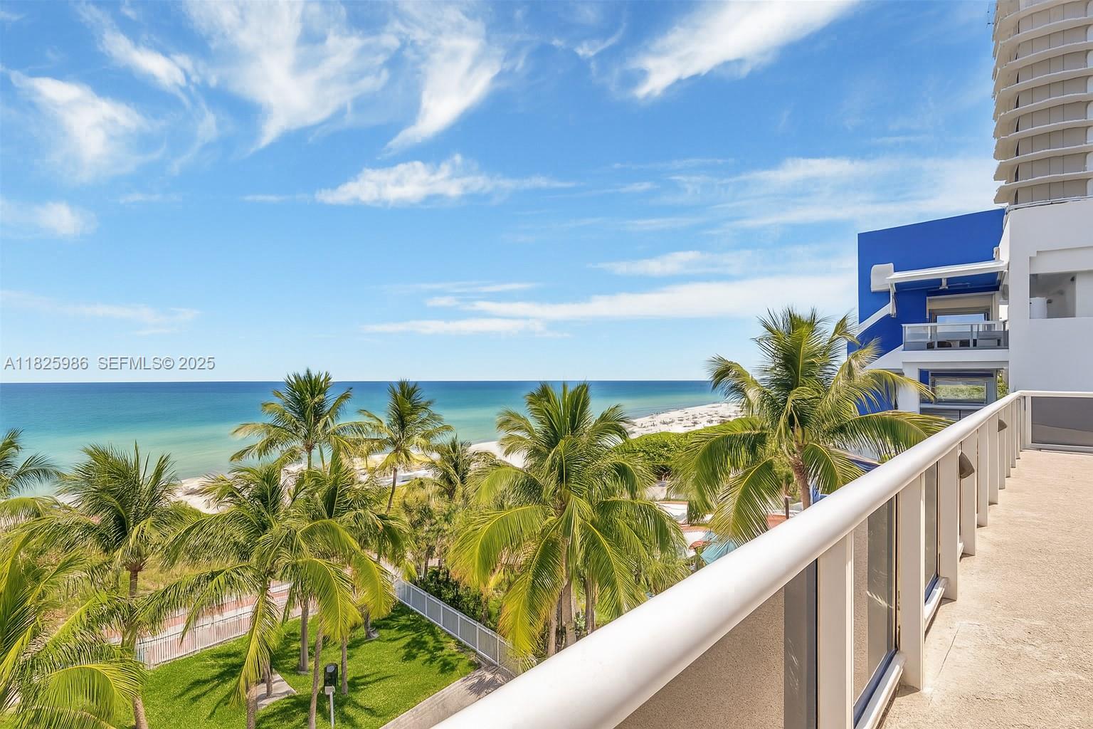 6301 Collins Avenue, Unit 1005 Miami Beach, FL 33141 - Photo 33 of 35 a view of a potted plants on a balcony