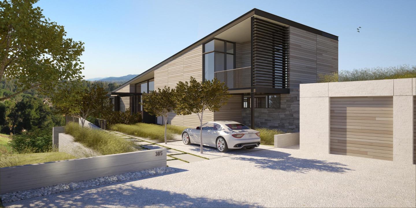 385 Moore Road Woodside, CA 94062 - Photo 11 of 25 a front view of a house with cars parked