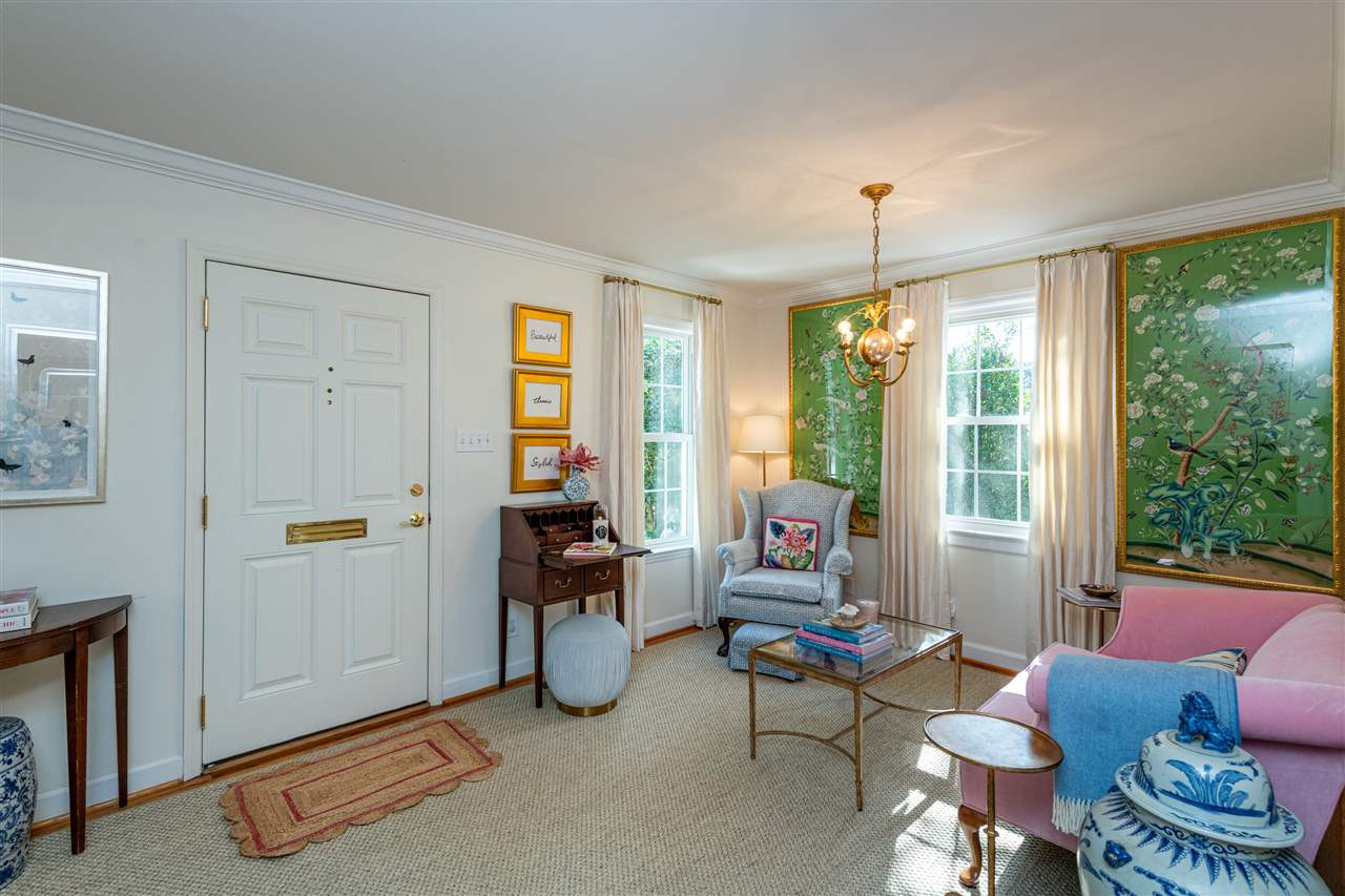 The sitting room offers a great space for guests to spread out and enjoy conversation when entertaining Sitting Room