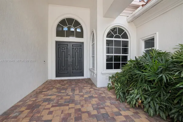 a view of front door of house