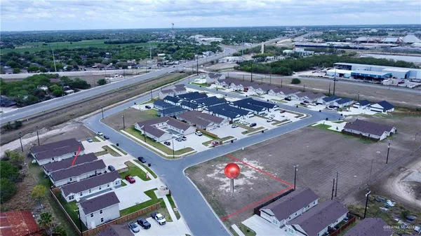 an aerial view of a city