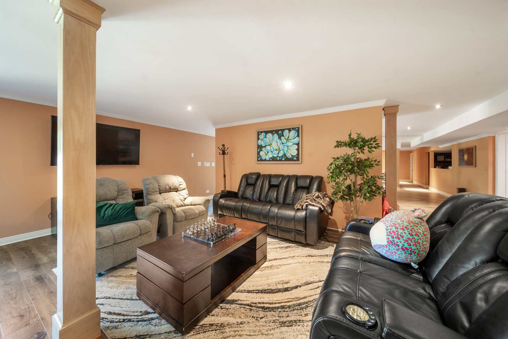5N750 Medinah Road Medinah, IL 60157 - Photo 36 of 53 a living room with furniture and a flat screen tv