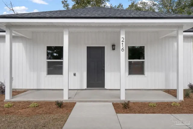 a front view of a house