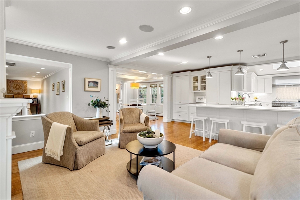 40 Morton Street Andover, MA 01810 - Photo 16 of 32 a living room with furniture kitchen view and a large window